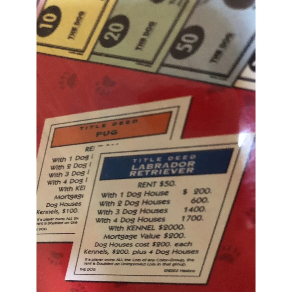 Monopoly The Dog Artlist Collection By Parker Brothers 2003 New Factory Sealed - Picture 8 of 11